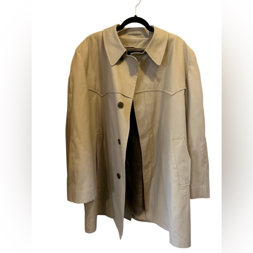 London‎ Fog Vintage tan Trench Coat Men 46R Mid-Length Casual